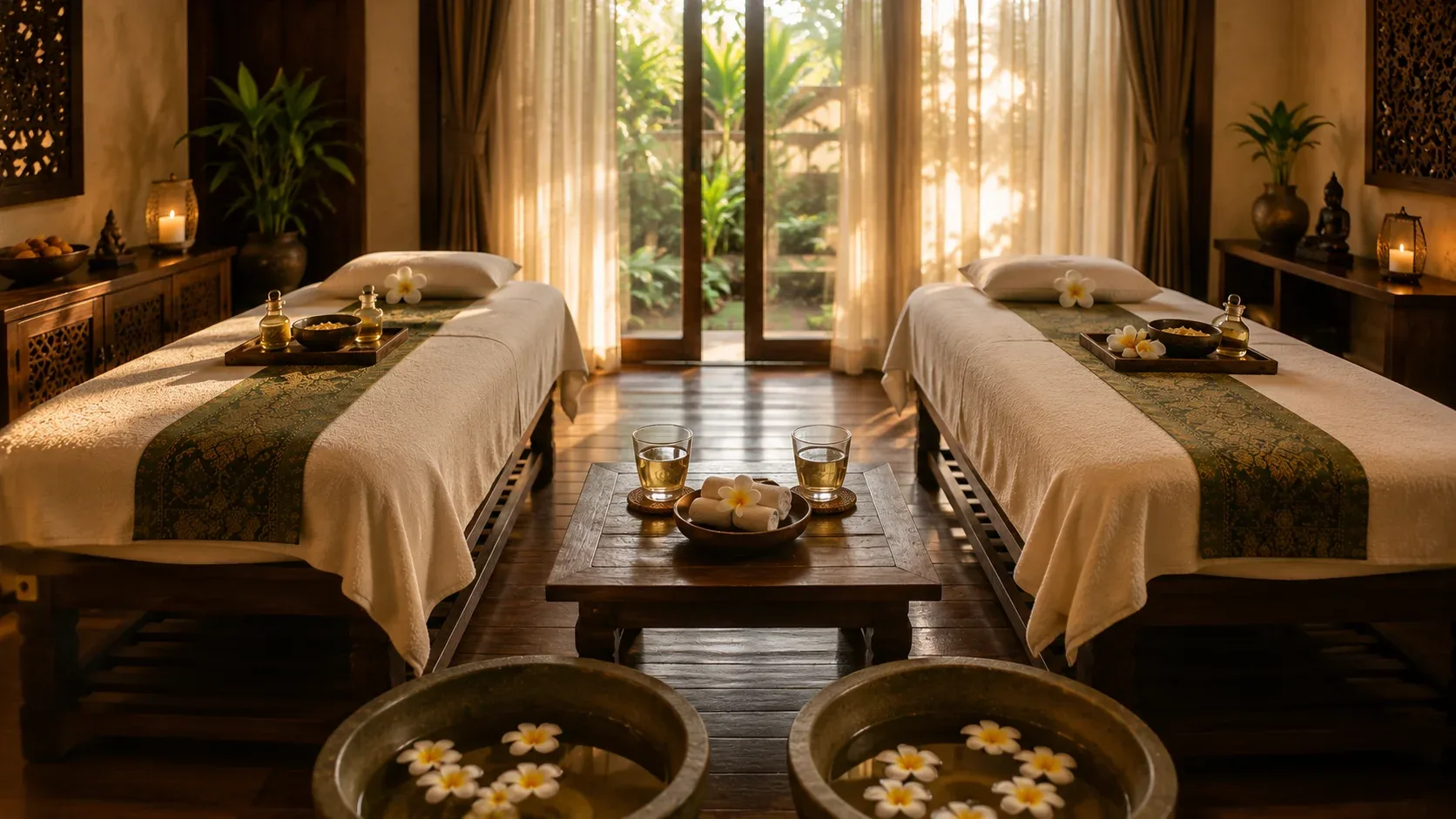 Suasana ritual Couple Retreat di Amrita Bali Spa