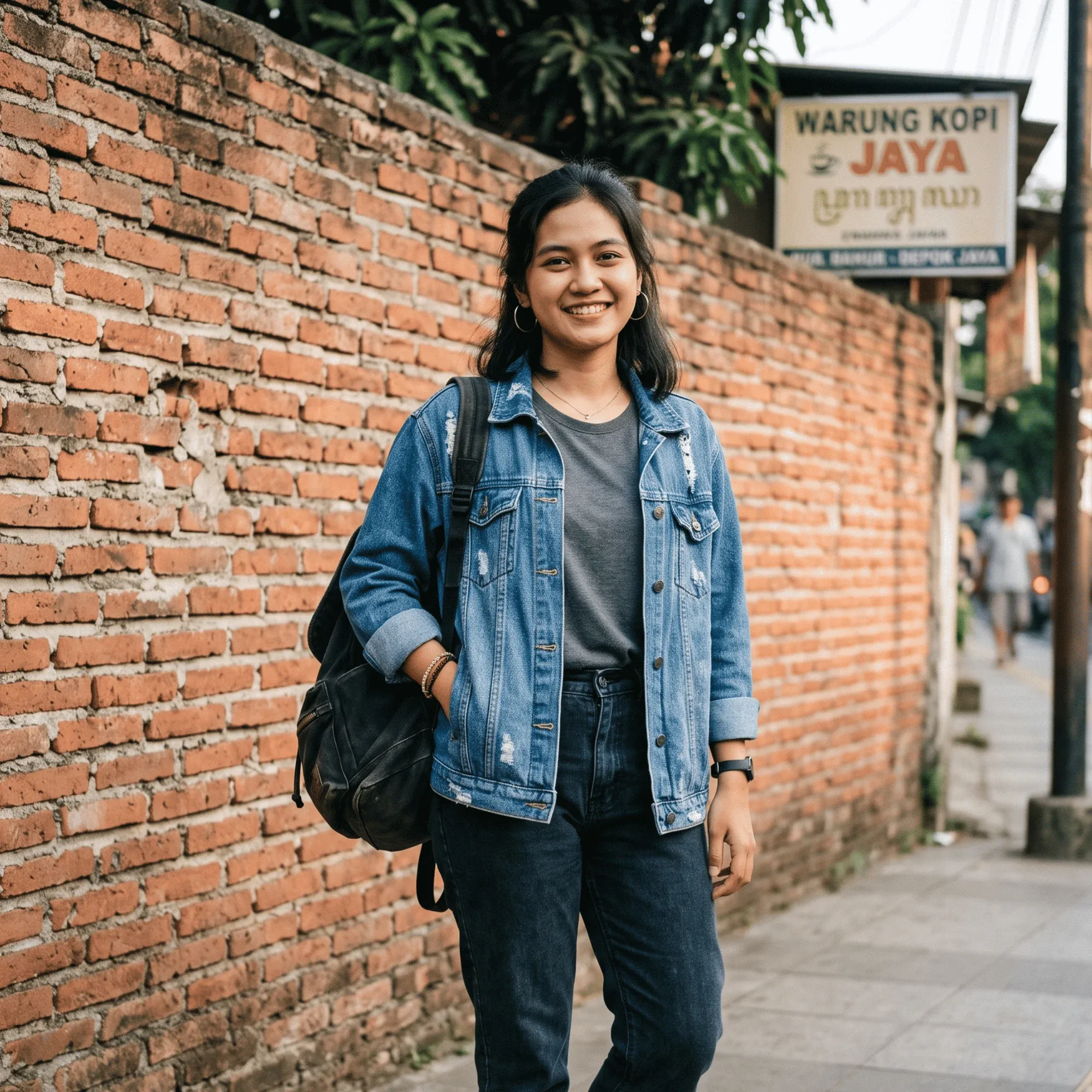 Foto Jaket Denim Sablon Tebal 1